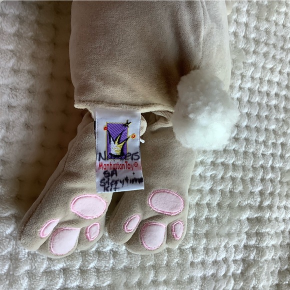 MANHATTAN TOY Plush Bunny Rabbit Hand Puppet Stuffed Animal Toy - Picture 5 of 11